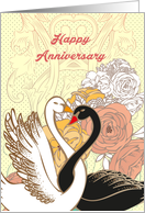 Love Unites Us - Swan Love Anniversary Card