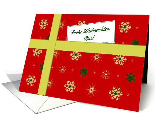 Frohe Weihnachten - For Grandpa German language Christmas parcel card