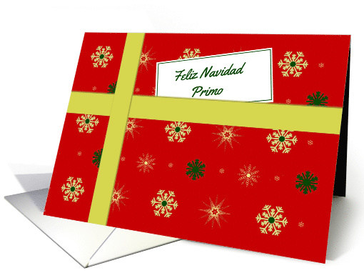 Feliz Navidad - For Cousin (m) Spanish language Christmas parcel card