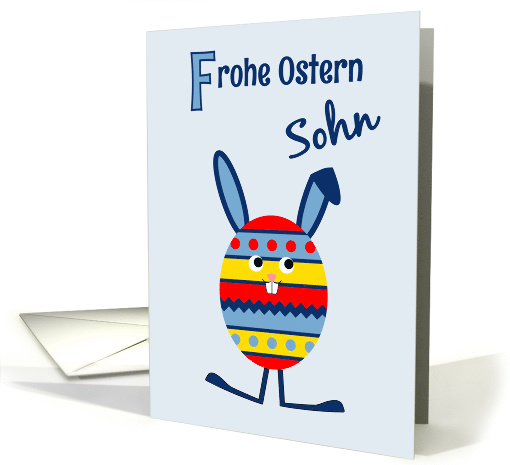 Son Easter egg bunny - German language card (1365014)