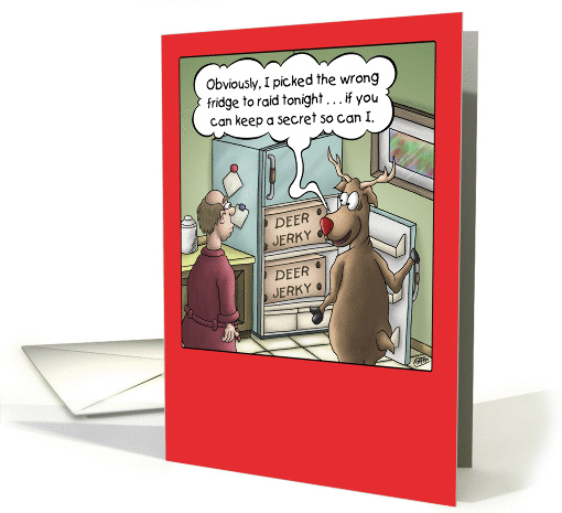 Funny Christmas Card: Raiding the Fridge card (1322622)