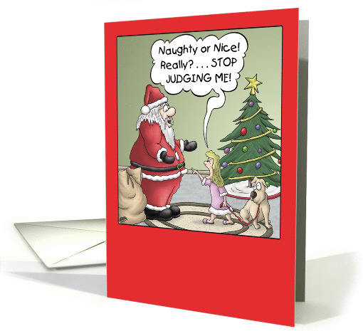 Funny Christmas Card: Stop Judging card (1322638)