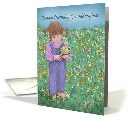 Happy Birthday Granddaughter In Field of Flowers card (1314946)