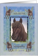 With Heartfelt Sympathy for horse owners with horse angels card
