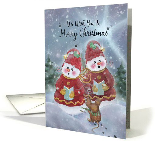 We Wish You A Merry Christmas with snowmen caroling,... (1398204)