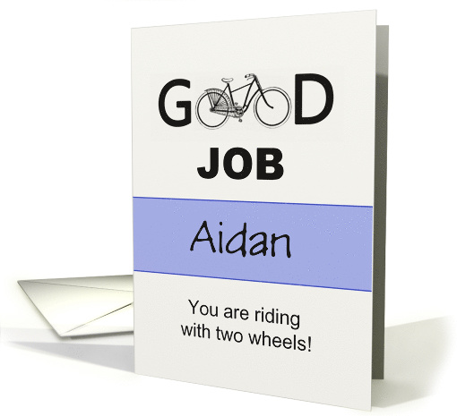 Congratulations! You are riding a bike with two wheels, custom card