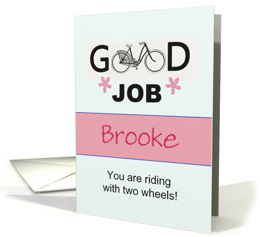 Congratulations! You are riding a bike with two wheels, custom card