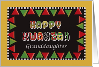 Happy Kwanzaa Granddaughter with shapes and letters card