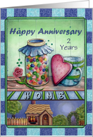 Happy Anniversary on the Birthday of your New House Custom Year card