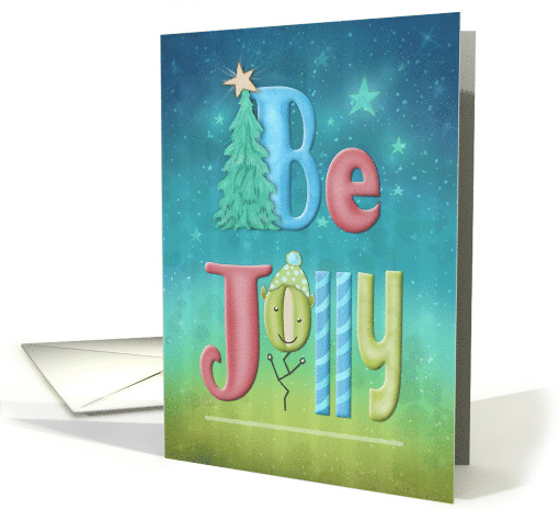 Be Jolly for Christmas with Typography Artwork card (1578292)