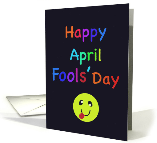 Happy April Fools Day Colorful Rainbow Typography card (1724988)