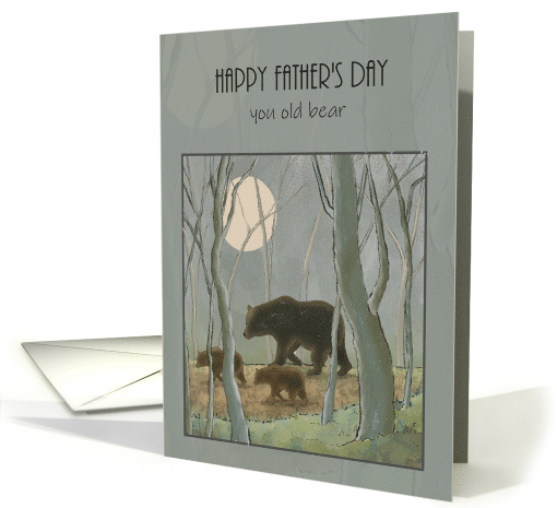 Happy Father's Day You Old Bear Illustration card (1735608)