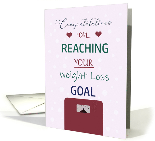 Congratulations on Reaching your Weight Loss Goal Typography card