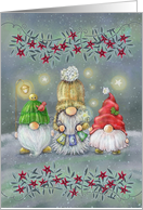 Joy from Christmas Gnomes in Snow Scene card