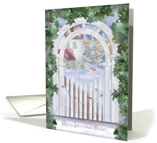 Merry Christmas Wishes from Our Home to Yours Arbor Frame card