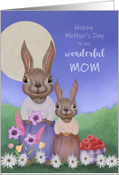 Happy Mother’s Day to my Wonderful Mom with Two Bunnies card