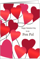 Happy Valentine’s Day to my Pen Pal with Heart Balloons card