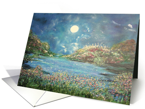 Blank Note Card, Any Occasion, pretty evening landscape,... (1466394)