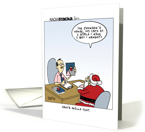 Santa Claus Skills Test card (1312758)