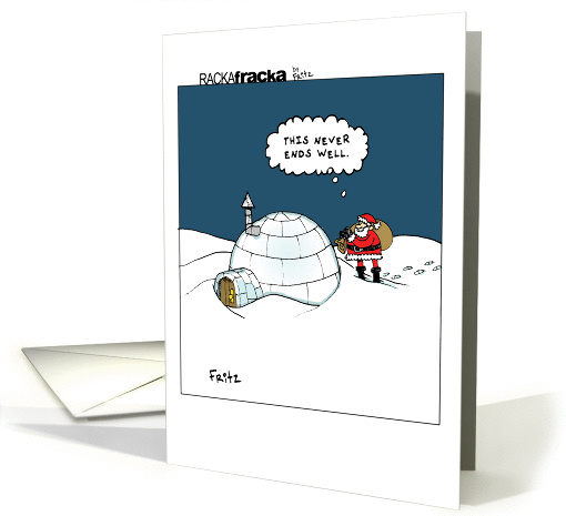 Santa Claus Igloo Chimney card (1312768)