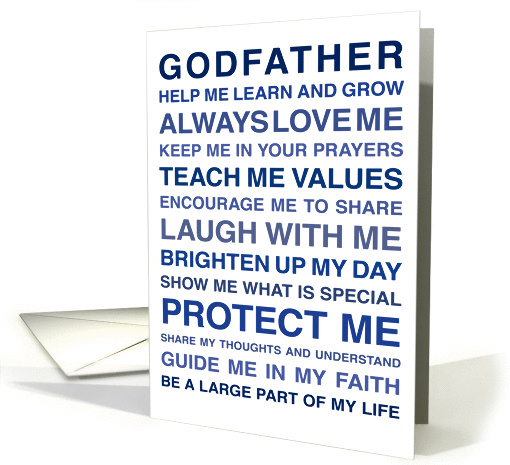 For Godfather - Will you be my Godfather? - From Godchild card