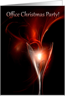 Office Christmas Party Invitation Wine Glasses Full of Cheer card