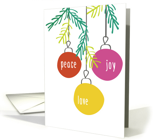 Peace Joy and Love Christmas card (1341800)