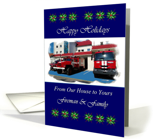 Fireman & Family - Happy Holidays From Our House -... (1346902)