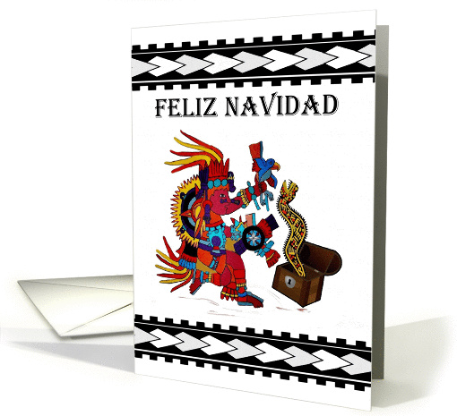Feliz Navidad - Spanish - Merry Christmas - Mayan Tribal Dancer card