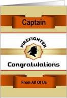 Firefighter Captain - Congratulations on Promotion to Captain card