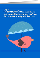 Hemophilia - Feel Better / Pink Bird Says card