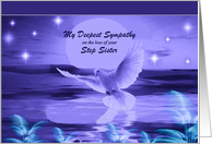 Loss of Step Sister / My Deepest Sympathy - Dove Over Water card
