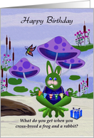 Granddaughter - Happy Birthday - Newly Created Humorous Ribbit card
