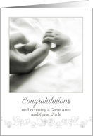 Congratulations on becoming a Great Aunt and Great Uncle card