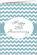 Happy 25th Anniversary, Business Anniversary Card, Chevron card