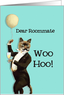 Dear Roommate, You’re the Cat’s Whiskers, Happy Birthday card