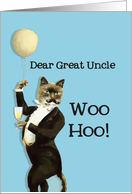 Dear Great Uncle, You’re the Cat’s Whiskers, Happy Birthday card