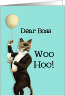 Dear Boss, You’re the Cat’s Whiskers, Happy Birthday card