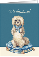 I’m sorry in Italian, Mi dispiace, Sweet Vintage Dog card