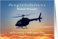 Customizable, Congratulations on becoming a Helicopter Pilot card