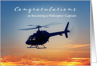 Congratulations on becoming a Helicopter Captain card