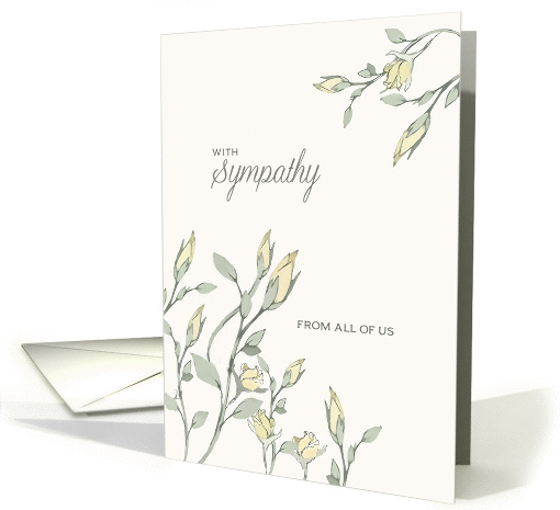 With Sympathy from all of us, Pale Yellow Flowers card (1371310)