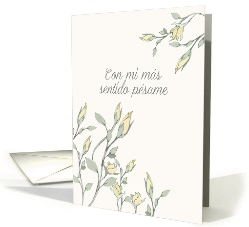 With deepest Sympathy in Spanish, Pale Yellow Roses card (1372188)