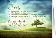 Happy Arbor Day, Landscape with Tree card