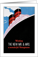 Wishing the new Mr. & Mrs. a wonderful Honeymoon, Cruise Ship card
