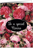 Happy Birthday to a special Nonna , Vintage Roses card