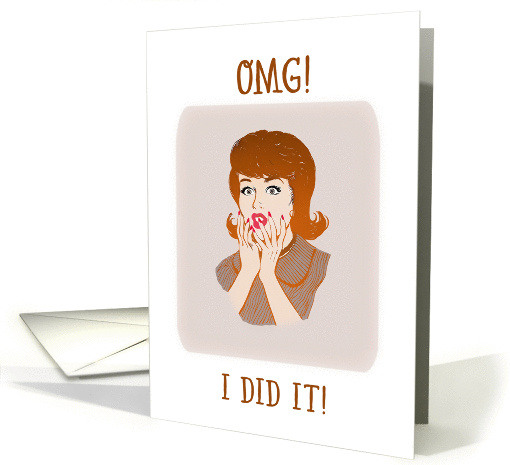 OMG, I did it, I got my dream Job, Retro Woman card (1384650)