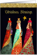 Christmas Blessings, Christian Christmas Card, Three Magi card