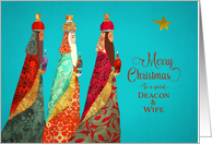 Merry Christmas, Deacon and Wife, Psalm 22, Wise Men, Gold Effect card