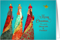 Merry Christmas, Deacon and Family, Psalm 22, Wise Men, Gold Effect card